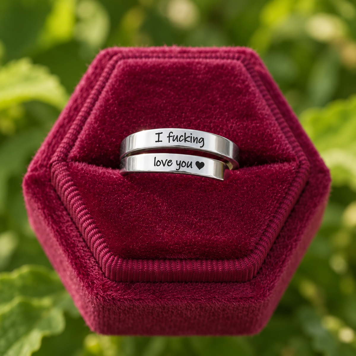 Bague Je t'aime à en crever