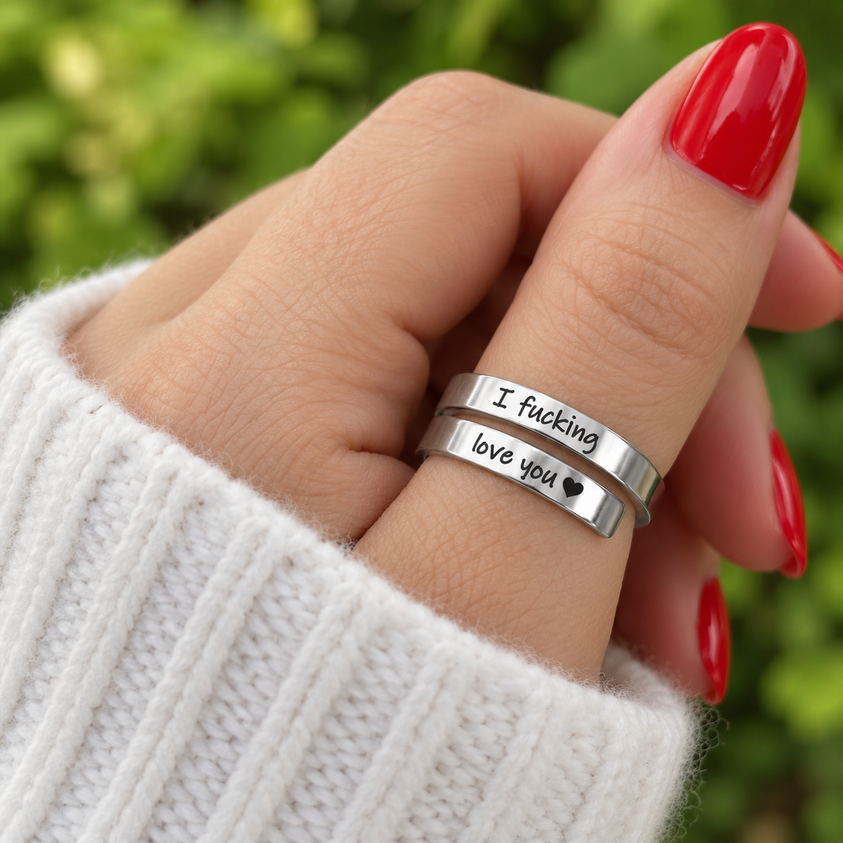 Bague Je t'aime à en crever