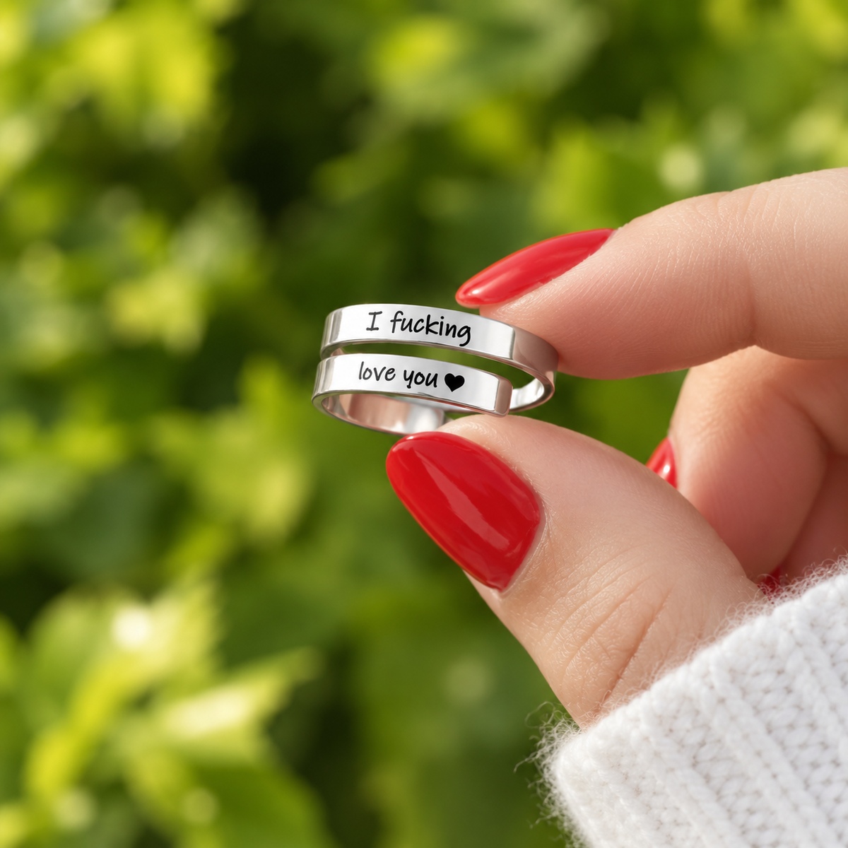 Bague Je t'aime à en crever